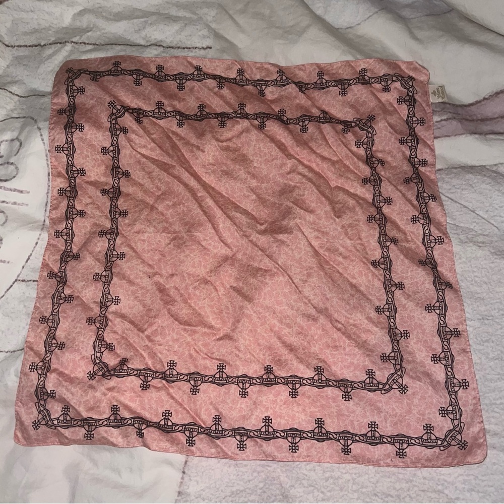 Vivienne Westwood Pink Patterned Women's square Scarf